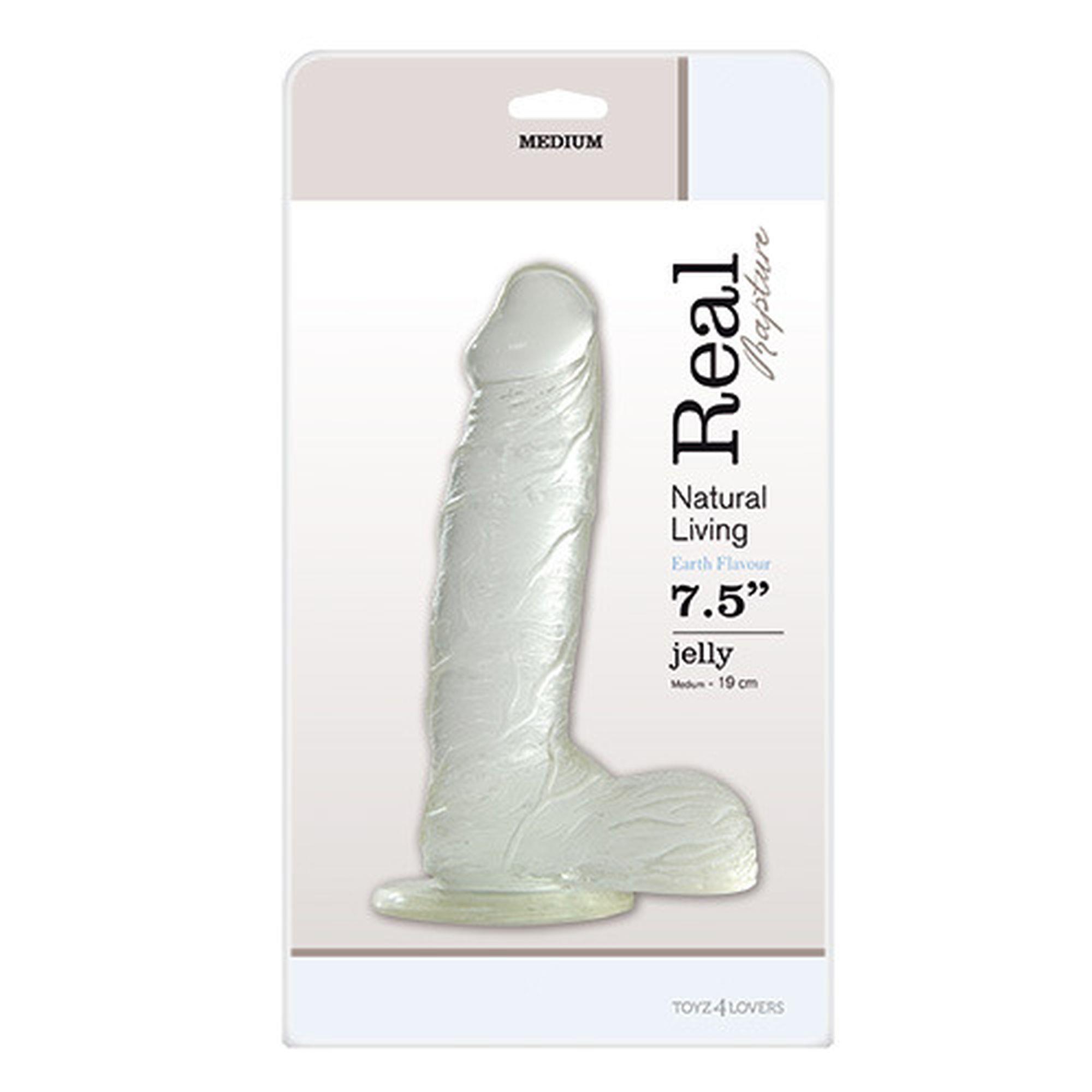 1-00700738 Dildo-JELLY DILDO REAL RAPTURE CLEAR 7.5"""""""""""""""" - obrazek 1
