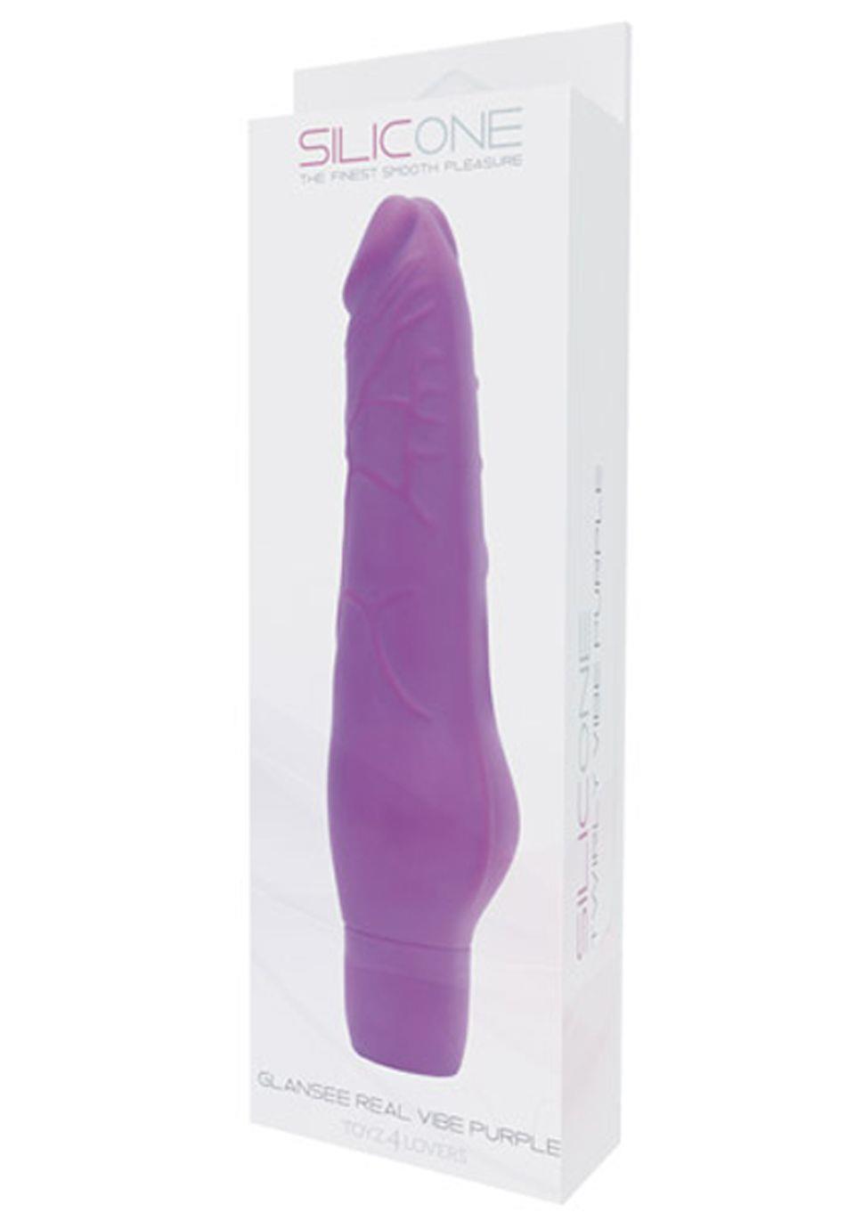 1-00903337 VIBRATORE REALISTICO GLANSEE REAL VIBE SILICONE PURPLE - obrazek 1