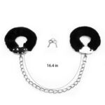 fetish pleasure fluffy leg cuffs black - galeria 6