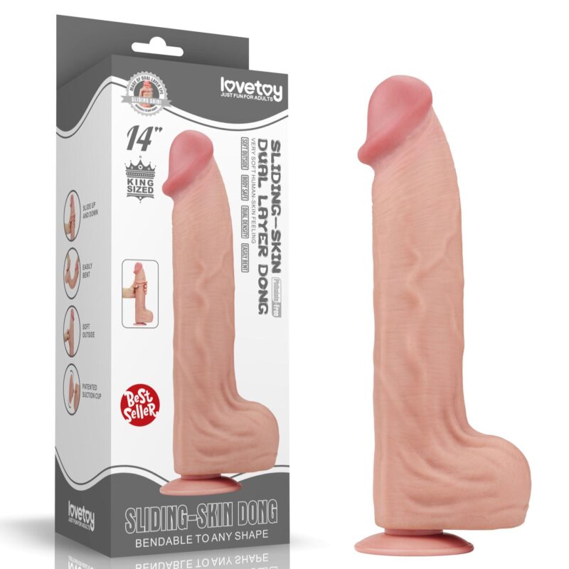 14 king sized sliding skin dual layer dong - zdjęcie produktu