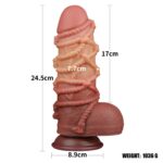 9 5 dual layered platinum silicone cock with rope 2 - galeria 1