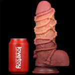 9 5 dual layered platinum silicone cock with rope 2 - galeria 3