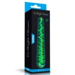 glow in the dark twilight gleam glass dildo - zdjęcie produktu