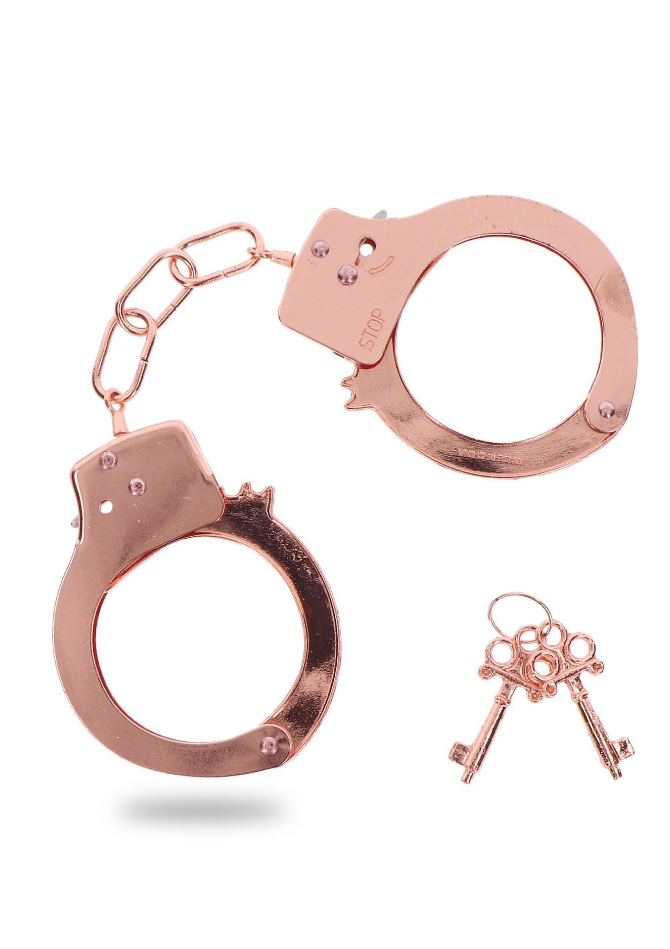 10351_ROSEGOLD_01 Metal Handcuffs Rose Gold - obrazek 1