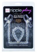 silver beaded nipple clamps metal - galeria 1