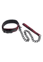 scandal collar with leash black - zdjęcie produktu