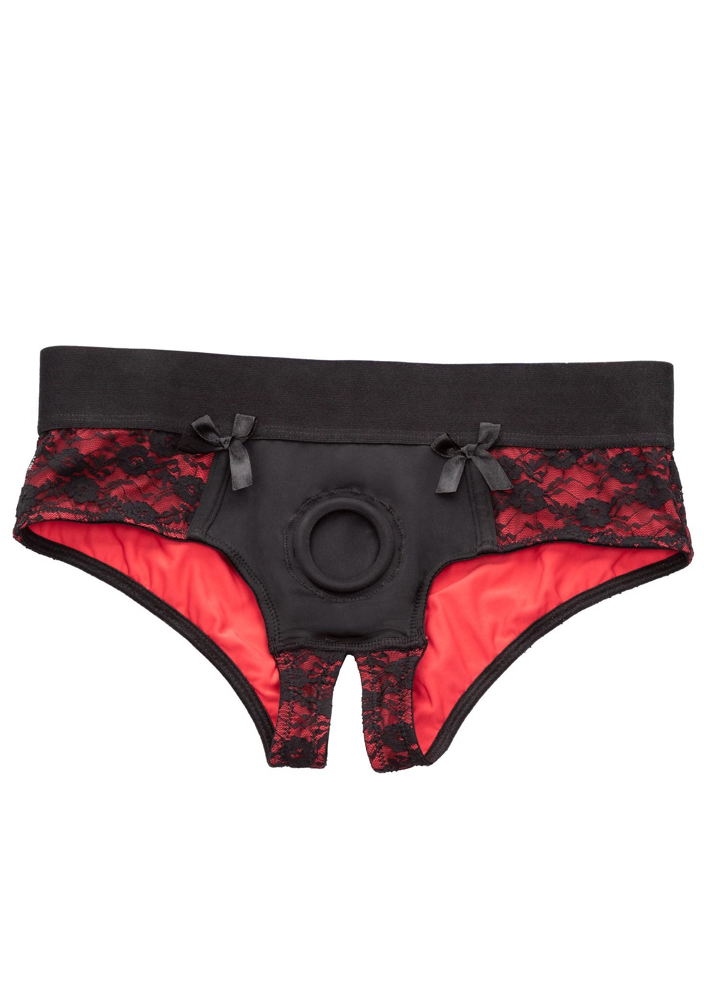 13040_BLACK_01 Scandal Crotchless Set L/XL Black - obrazek 1