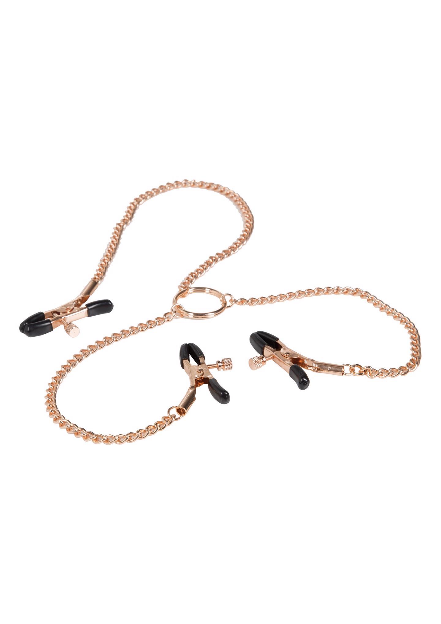 13055_GOLD_01 Triple Intimate Clamps Gold - obrazek 1