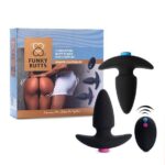 feelztoys funkybutts remote controlled butt plug set for couples - galeria 1