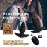 feelztoys funkybutts remote controlled butt plug set for couples - galeria 5