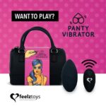 feelztoys panty vibe remote controlled vibrator black - zdjęcie produktu