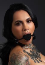 silicone ball gag black - galeria 4
