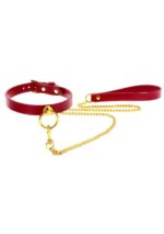 o ring collar and chain leash red - zdjęcie produktu