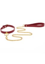 o ring collar and chain leash red - galeria 3