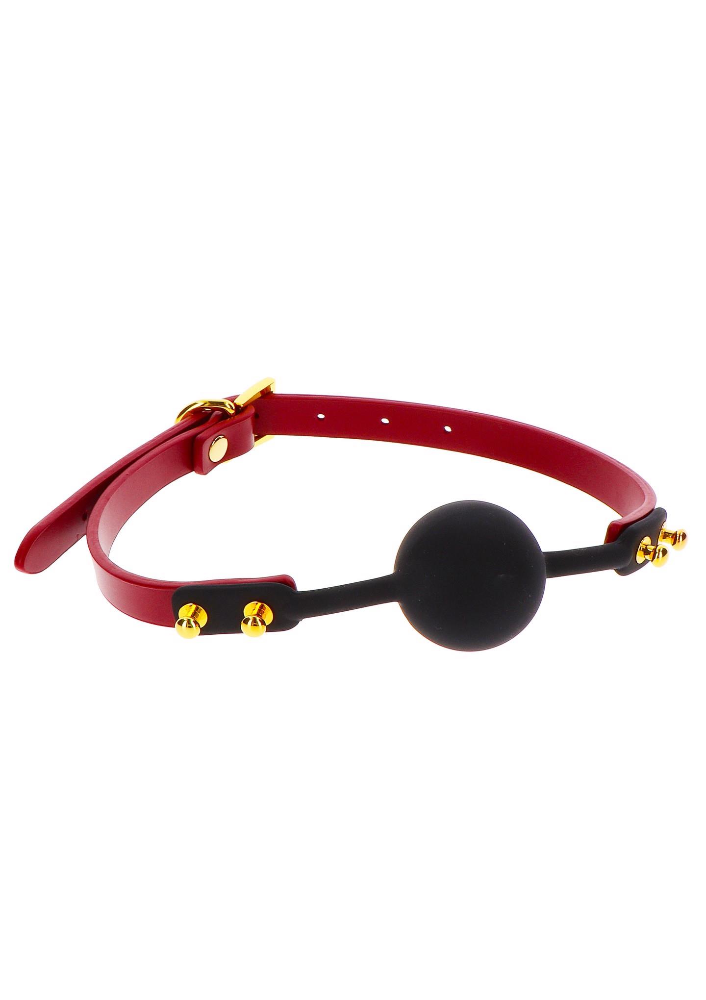 17160_RED_01 Silicone Ball Gag Red - obrazek 1