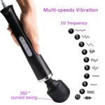 stymulator magic massager wand cable 110 240v black 10 function - galeria 11