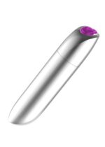 stymulator rechargeable powerful bullet vibrator usb 20 functions silver - zdjęcie produktu
