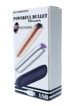 stymulator rechargeable powerful bullet vibrator usb 20 functions silver - galeria 4