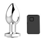 stymulator rechargeable butt plug vibrator usb 10 functions silver - zdjęcie produktu