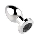 stymulator rechargeable butt plug vibrator usb 10 functions silver - galeria 1