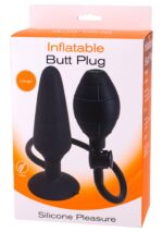 inflatable butt plug l black - galeria 1