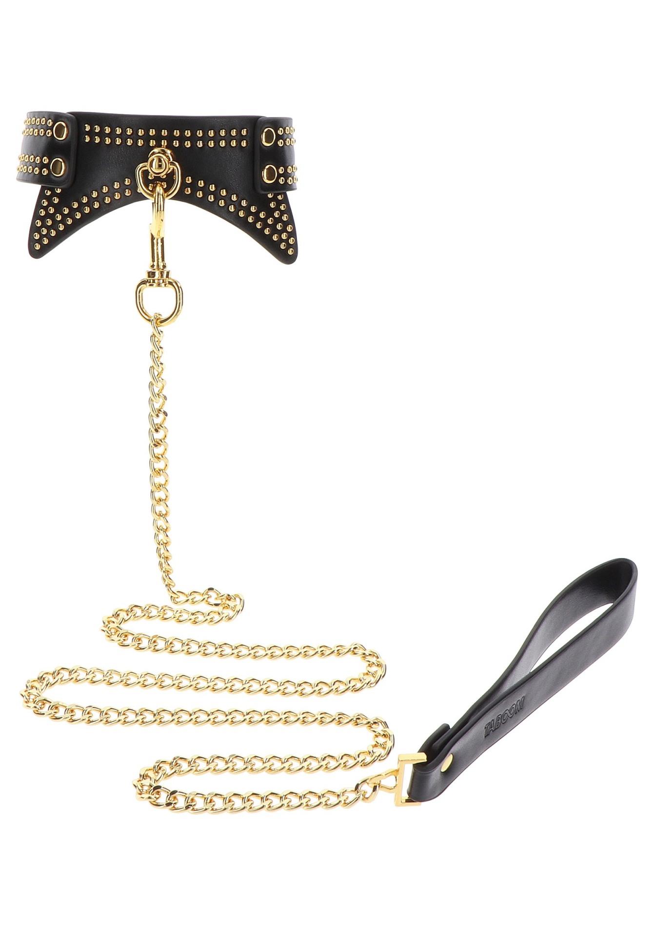 30-17423-X-BLACK Studded Collar and Leash Black - obrazek 1