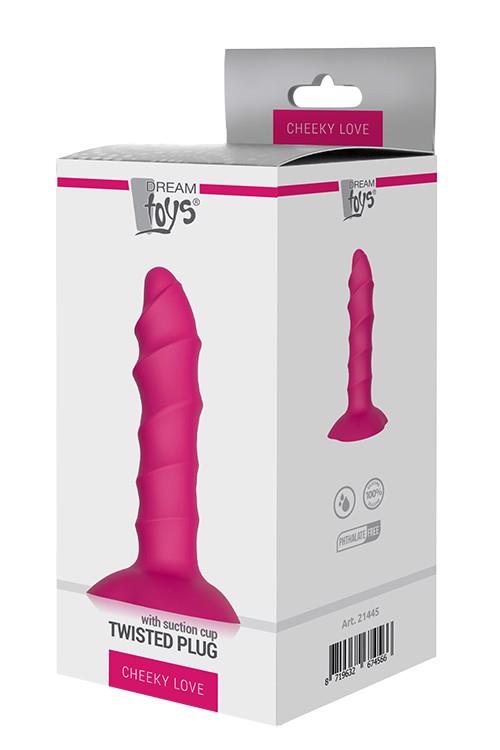 35-21445 CHEEKY LOVE TWISTED PLUG WITH SUCTION CU - obrazek 1