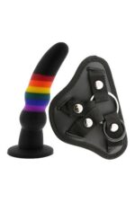 colourful love strap on solid dildo - galeria 1