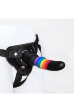 colourful love strap on solid dildo - galeria 3