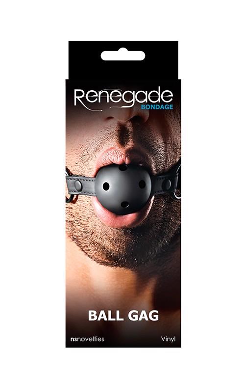 35-280377 RENEGADE BONDAGE BALL GAG BLACK - obrazek 1