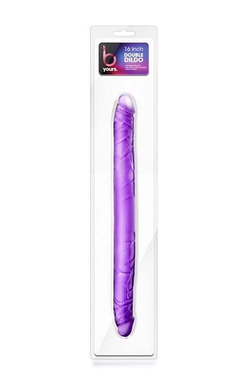 35-330417 B YOURS 16INCH DOUBLE DILDO PURPLE - obrazek 1