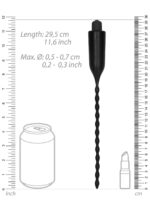 e stimulation vibrating urethral sounding plug black - galeria 7