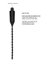 e stimulation vibrating urethral sounding plug black - galeria 8