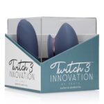 twitch 3 rechargeable vibrator suction silicone 10 speed blue grey - galeria 1