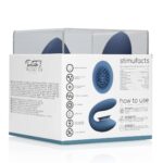 twitch 3 rechargeable vibrator suction silicone 10 speed blue grey - galeria 2