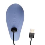 twitch 3 rechargeable vibrator suction silicone 10 speed blue grey - galeria 4