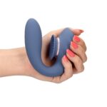 twitch 3 rechargeable vibrator suction silicone 10 speed blue grey - galeria 6