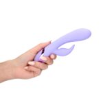 smooth silicone rabbit vibrator digital lavender - galeria 7