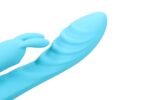 ribbed ultra soft silicone rabbit vibrator glacial blue - galeria 4
