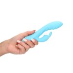 ribbed ultra soft silicone rabbit vibrator glacial blue - galeria 5