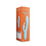 ribbed ultra soft silicone rabbit vibrator glacial blue - galeria 7