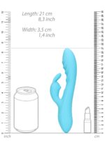 ribbed ultra soft silicone rabbit vibrator glacial blue - galeria 9