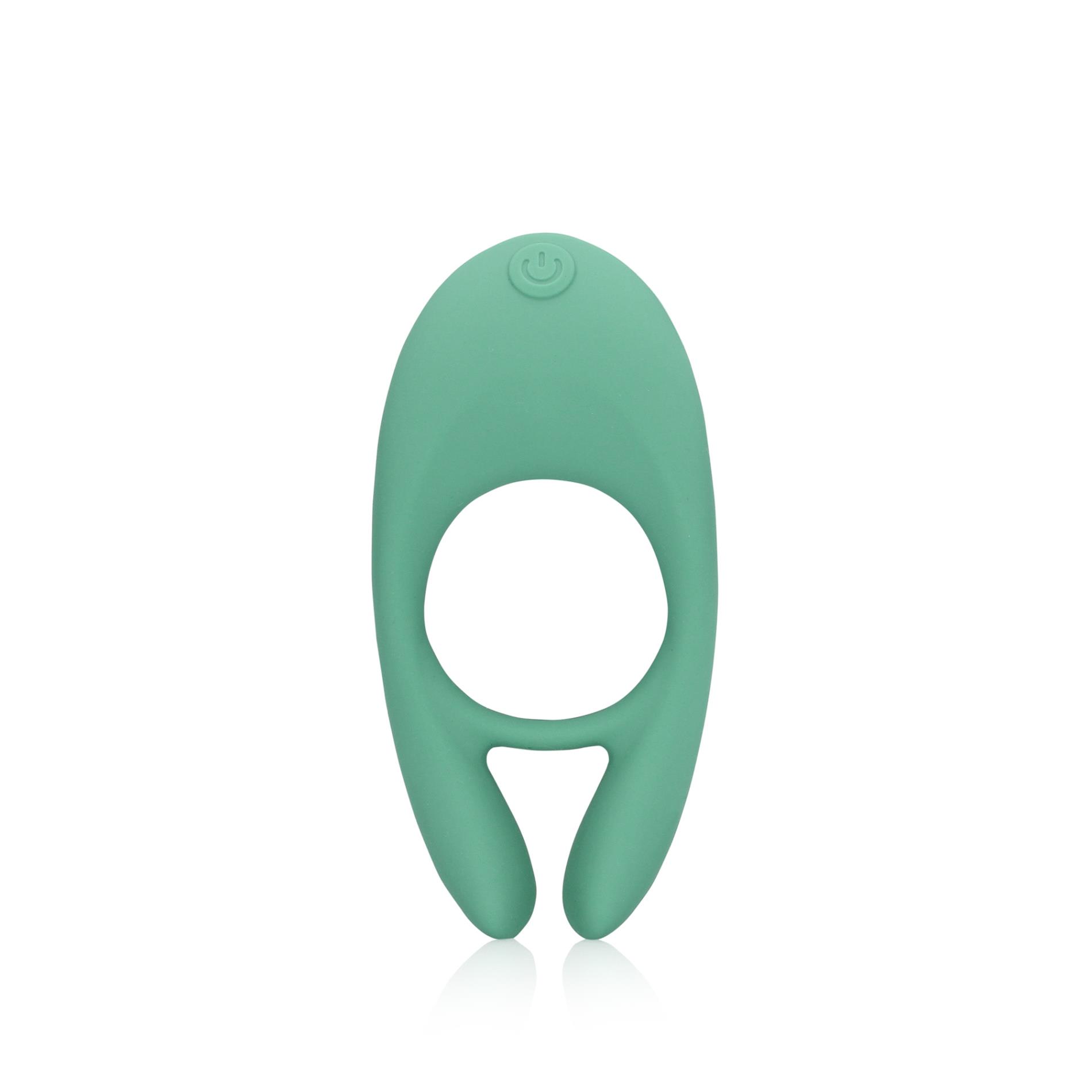36-LOVE068GRN Ultra Soft Silicone Pointed Cock Ring - obrazek 1