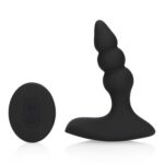 beaded vibrating anal plug with remote control - zdjęcie produktu