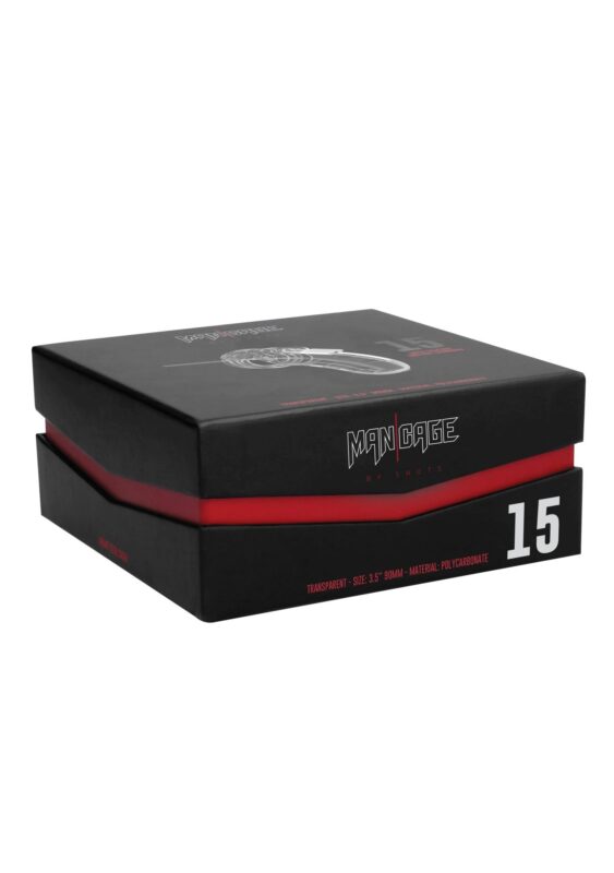 model 15 chastity 3 5 cock cage transparent - zdjęcie produktu