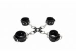 leather hand and legcuffs black - galeria 2