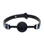 florence collection silicone ball gag blue - zdjęcie produktu