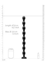 ass snake beaded dildo 48 cm black - galeria 2