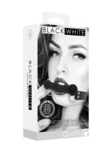 silicone bit gag with adjustable bonded leather straps - zdjęcie produktu