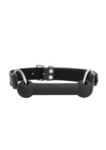 silicone bit gag with adjustable bonded leather straps - galeria 1